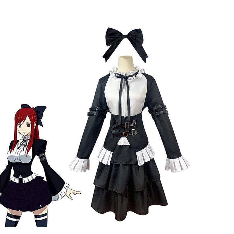 anime fairy tail erza scarlet maid outfit cosplay costumes