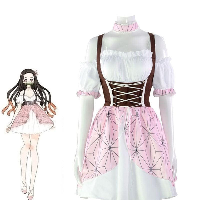 anime demon slayer kimetsu no yaiba nezuko kamado lolita cosplay costumes