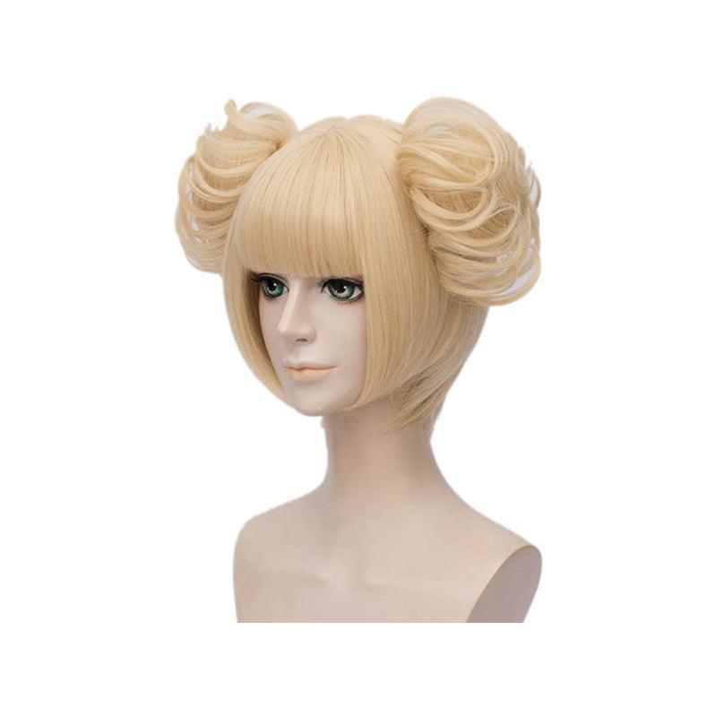 anime my hero academia himiko toga cosplay wigs short blonde wig