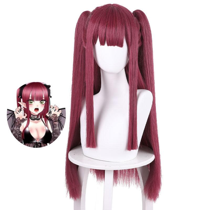 anime my dress up darling marin kitagawa little devil red wine long cosplay wigs