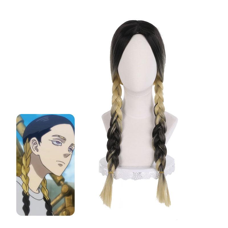 anime tokyo revengers ran haitani braided long cosplay wigs