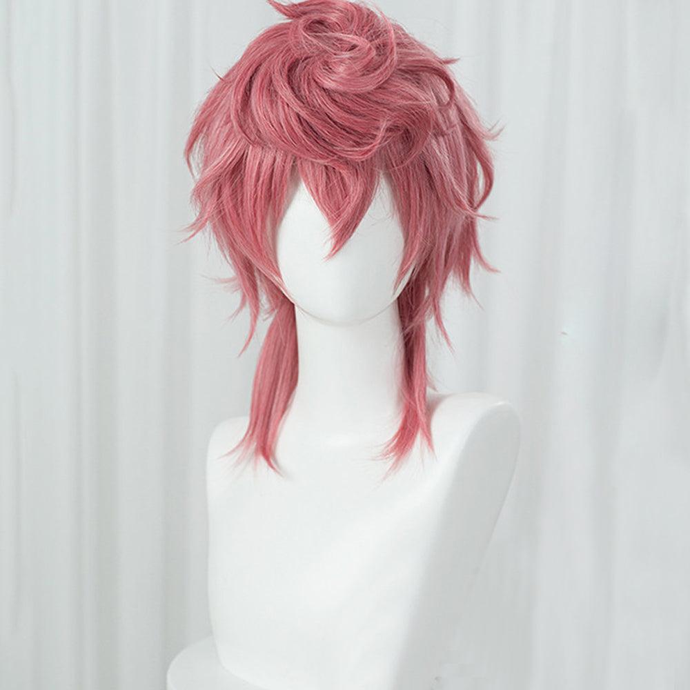 anime jojos bizarre adventure trish una pink medium cosplay wig mm48