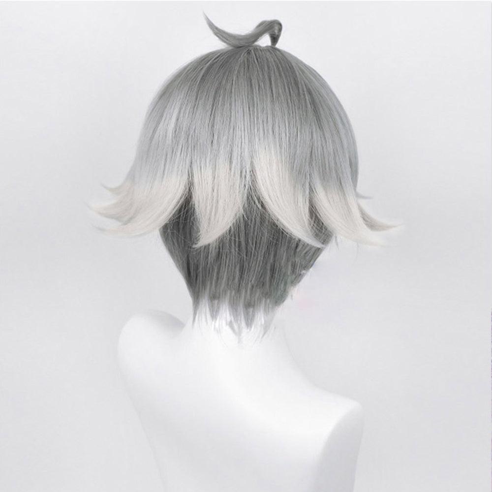 anime genshin impact alhaitham gray short cosplay wig mm04