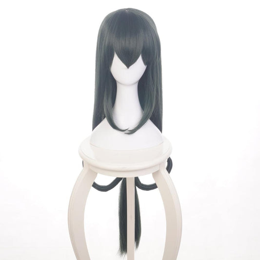 anime my hero academia asui tsuyu green long cosplay wig qx21