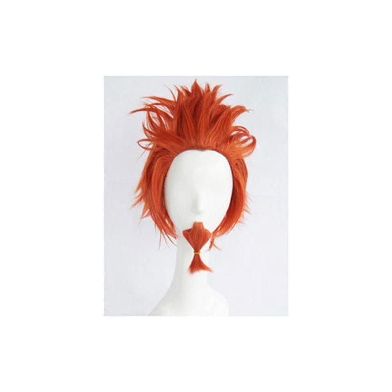 anime danganronpa trigger happy havoc leon kuwata orange short cosplay wigs