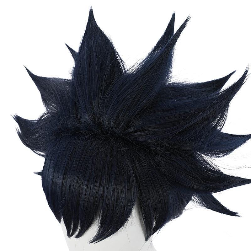 anime jujutsu kaisen megumi fushiguro short dark blue cosplay wigs