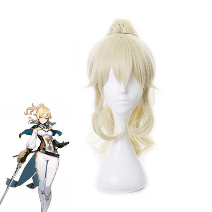 game genshin impact jean blonde ponytail cosplay wigs