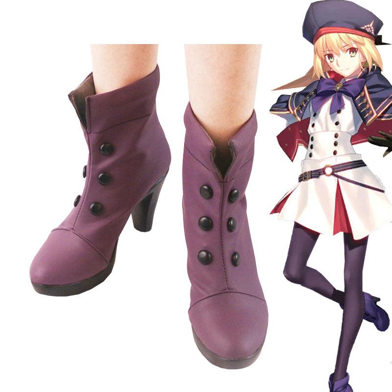 game fgo fate grand order altria pendragon cosplay boots shoes