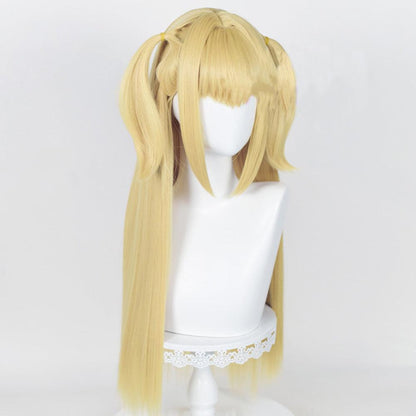 anime death note amane misa golden long cosplay wig mm63