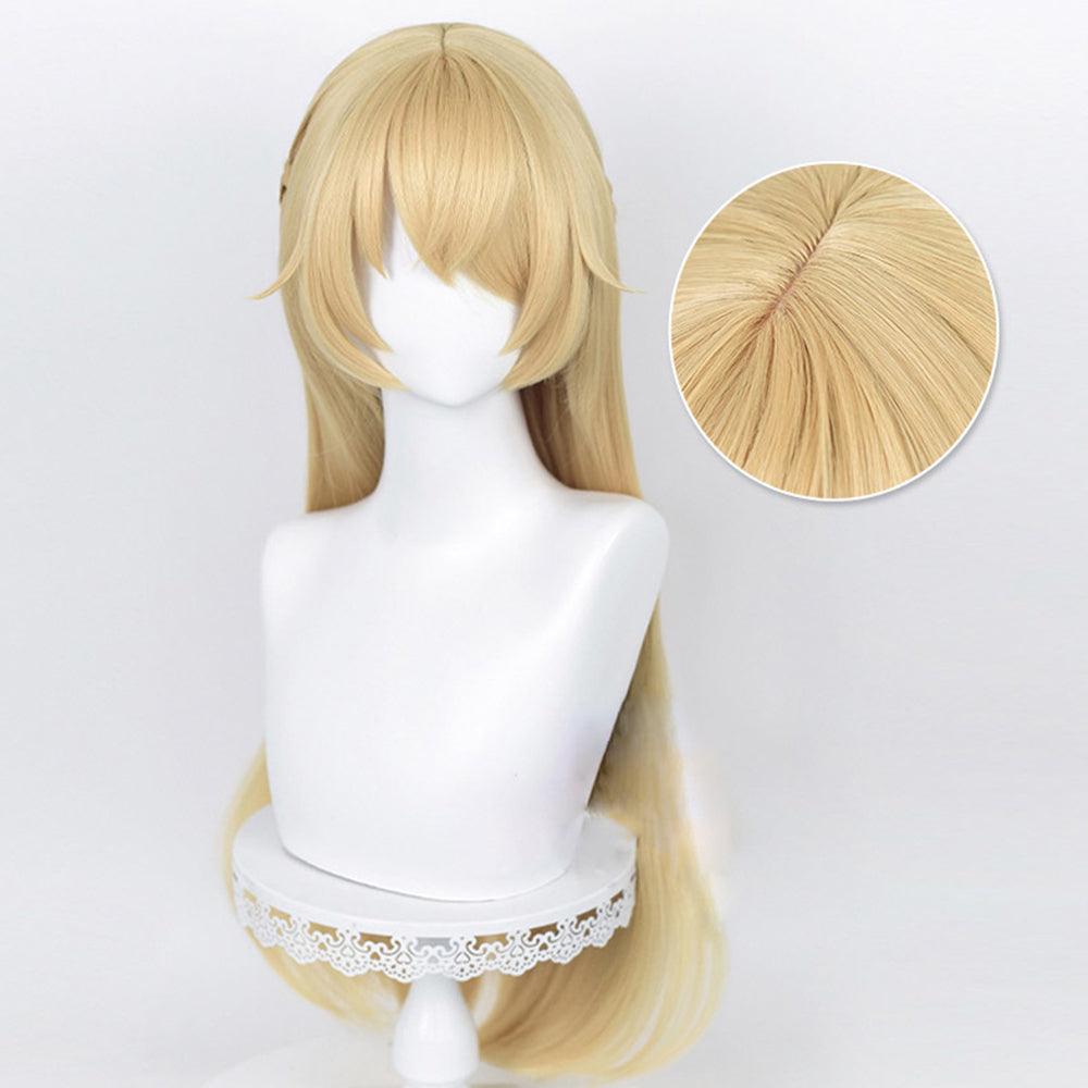 anime genshin impact fischl amy ein immernachtstraum golden cosplay wig mm03