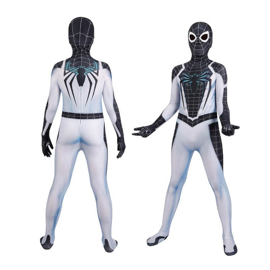 spider man negative suit jumpsuit child cosplay costumes