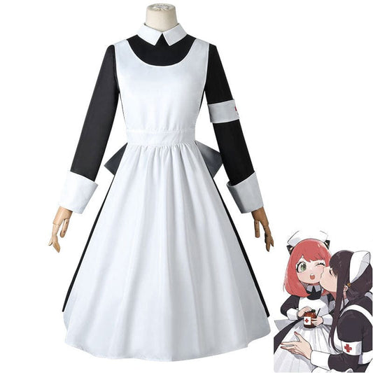 anime spy family anya forger maid dress cosplay costumes