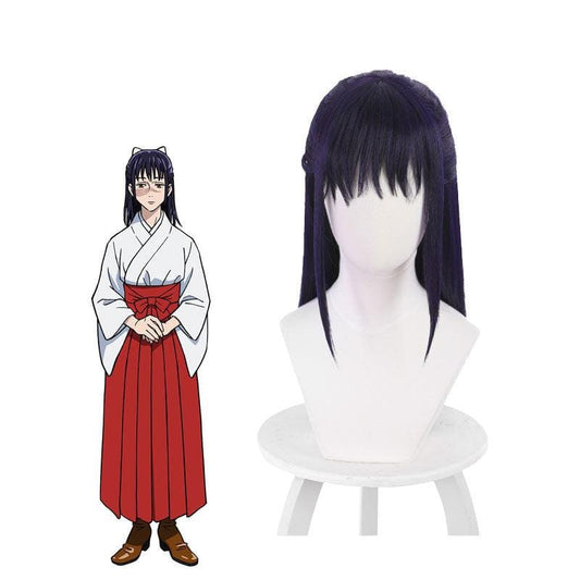 anime jujutsu kaisen iori utahime dark purple cosplay wigs