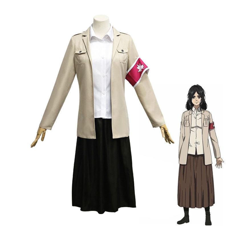 anime attack on titan 4 season warrior unit pieck finger fullset cosplay costumes