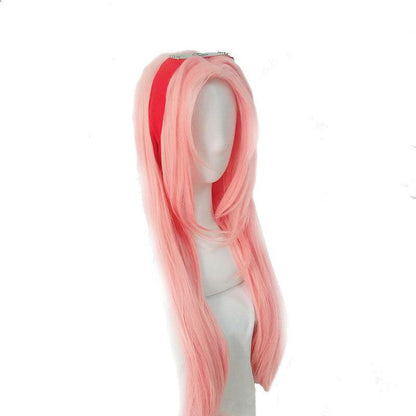 anime naruto haruno sakura long pink cosplay wigs