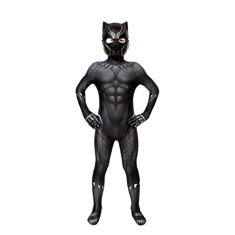 movie captain america civil war black panther children jumpsuit cosplay costume