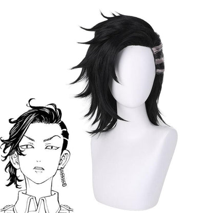 anime tokyo revengers hajime kokonoi black cosplay wigs