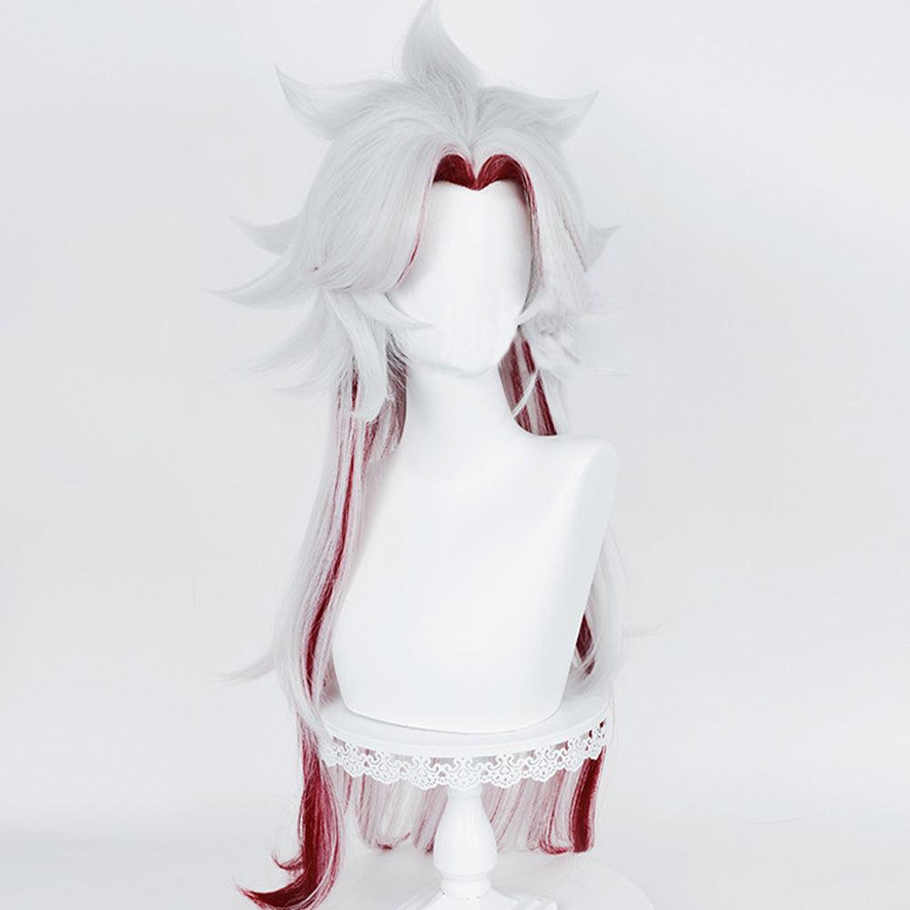 genshin impact arataki itto white long cosplay wig mm77