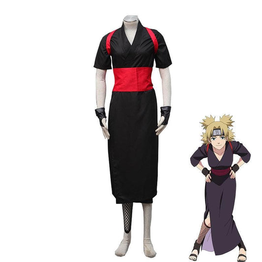 anime naruto temari ninja set cosplay costume