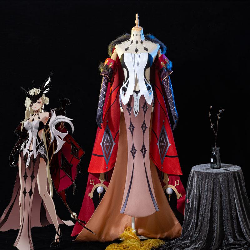 game genshin impact signora the fair lady fullset cosplay costumes