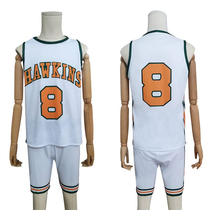 stranger things 4 hawkins high school lucas sinclair basketball jersey cosplay costumes