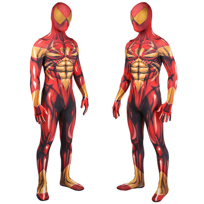 Golden Iron Spider-man Cosplay Costume Jumpsuit Adult Bodysuit
