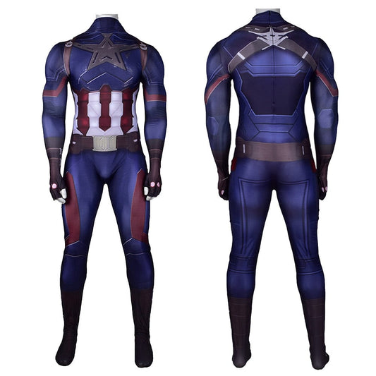 Infinity War Captain America Jumpsuits Costume Adult Halloween Bodysuit