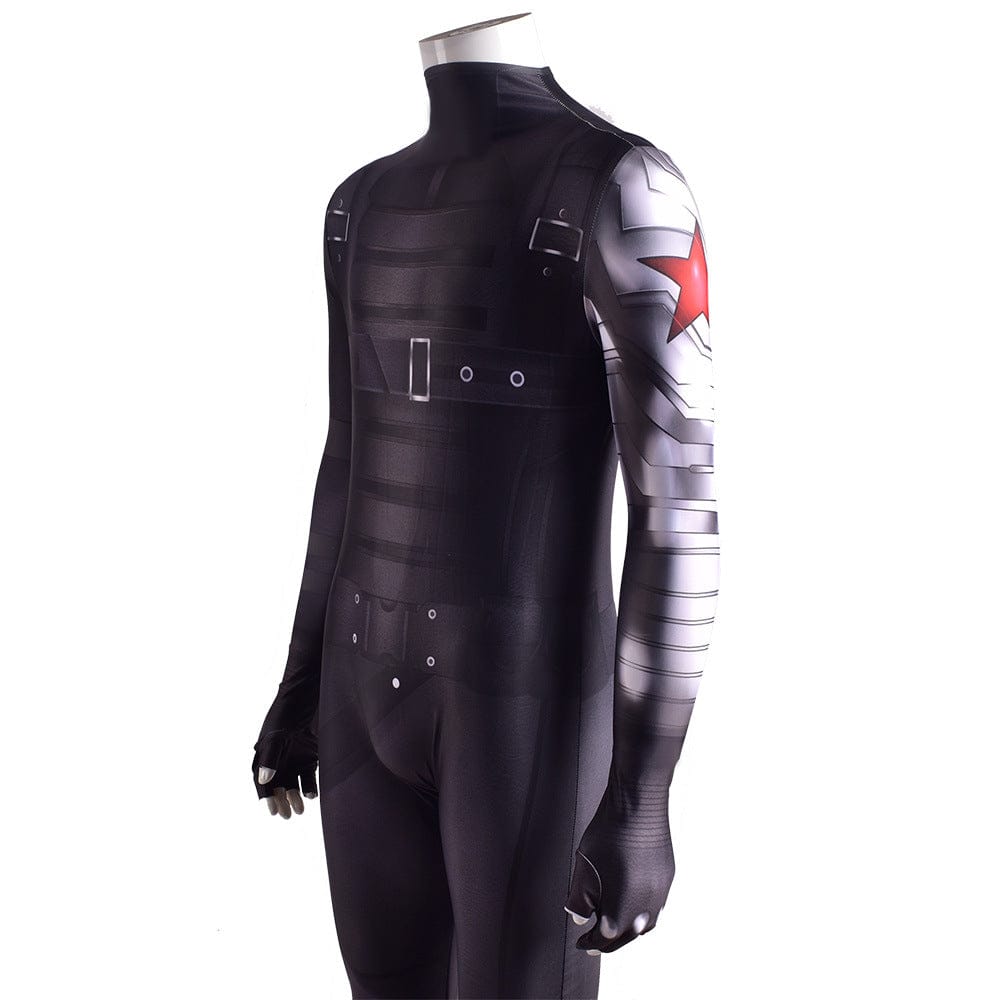 Captain America 2 Winter Soldier Bucky Barnes Jumpsuits Costume Adult Bodysuit