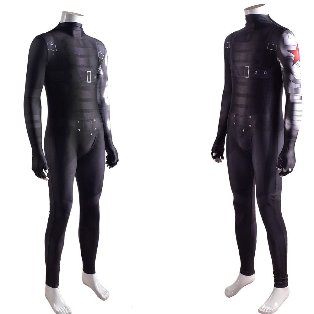 Captain America 2 Winter Soldier Bucky Barnes Jumpsuits Costume Adult Bodysuit