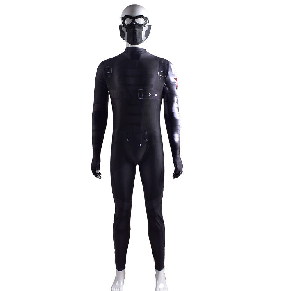 Captain America 2 Winter Soldier Bucky Barnes Jumpsuits Costume Adult Bodysuit