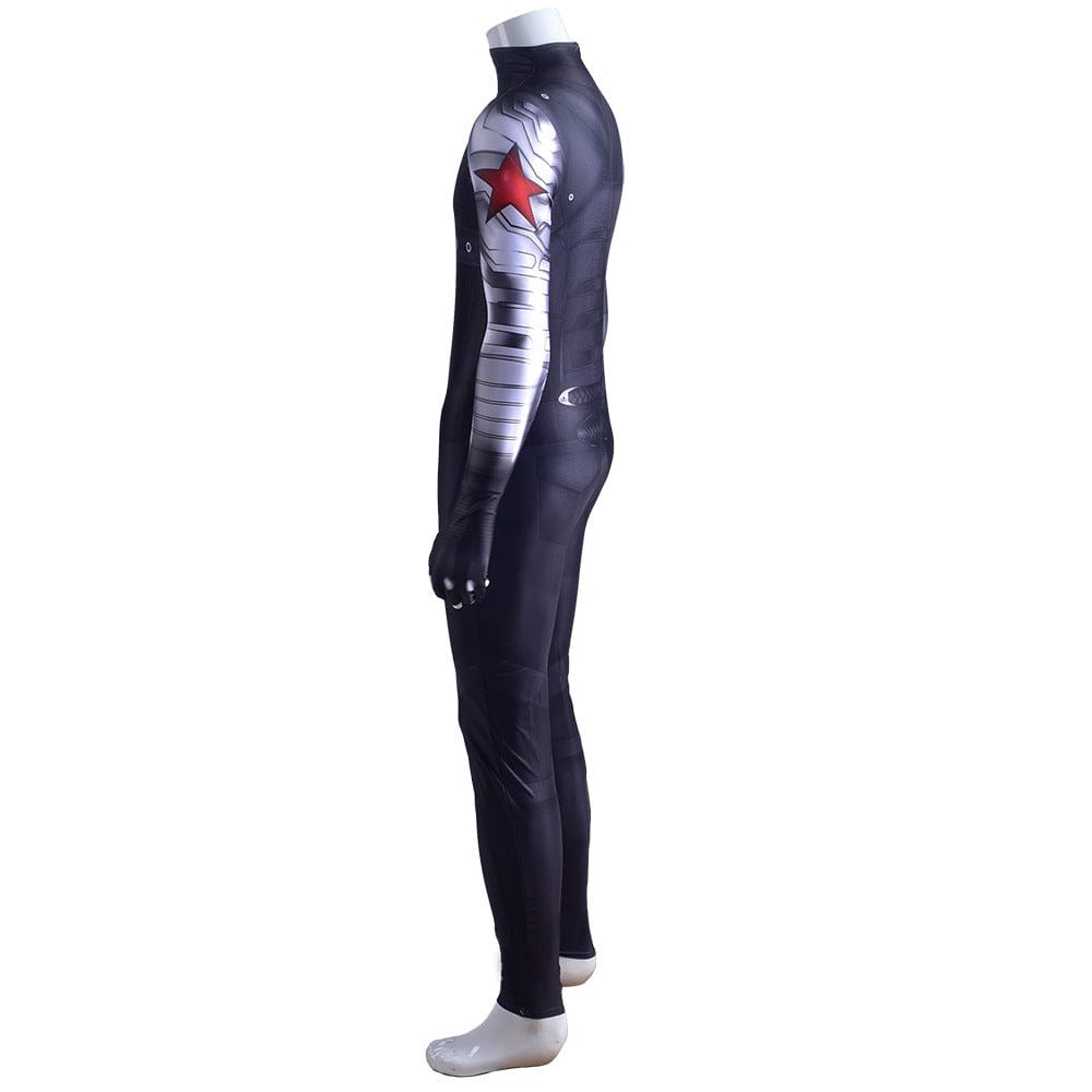 Captain America 2 Winter Soldier Bucky Barnes Jumpsuits Costume Adult Bodysuit