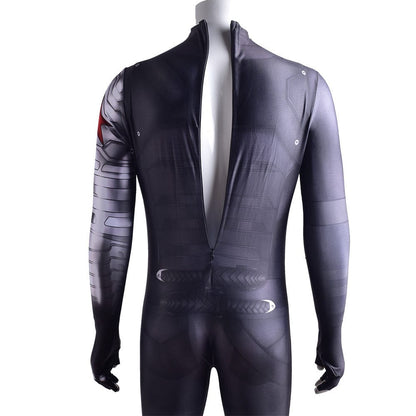 Captain America 2 Winter Soldier Bucky Barnes Jumpsuits Costume Adult Bodysuit