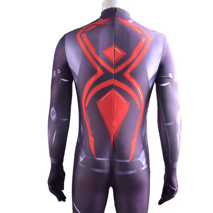 PS4 Spider-man Dark Suit Jumpsuits Cosplay Costume Adult Bodysuit