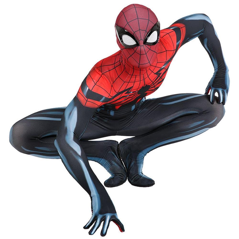 Superior Spider Man Black Eyes Jumpsuits Cosplay Costume Adult Bodysuit