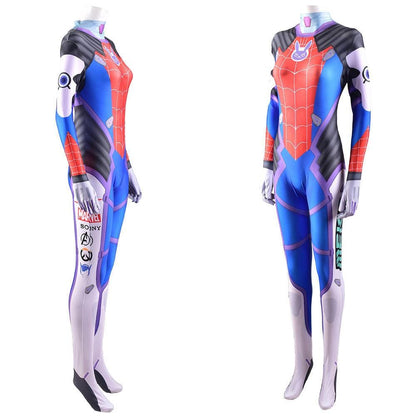 Overwatch D.va Spider-man Skin Suit Jumpsuits Costume Adult Bodysuit
