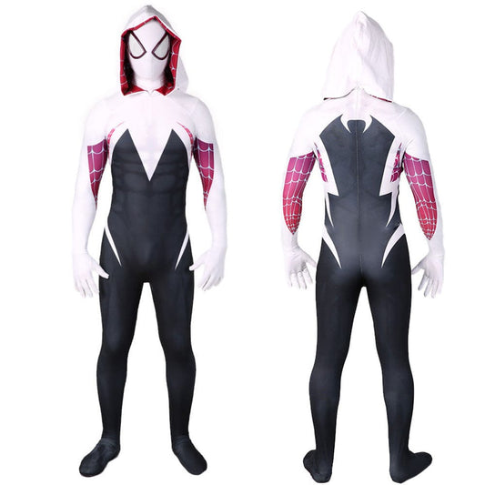 Gwen Spider-Man Jumpsuits Cosplay Costume Adult Halloween Bodysuit