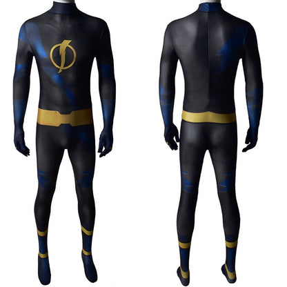 Teen Titans Static Shock Jumpsuits Costume Adult Halloween Bodysuit