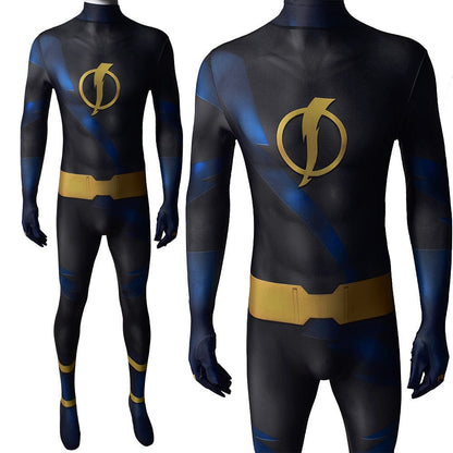 Teen Titans Static Shock Jumpsuits Costume Adult Halloween Bodysuit