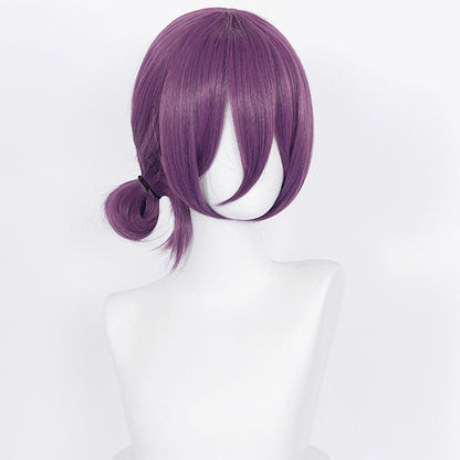 anime chainsaw man rezebomb purple medium cosplay wig mm38