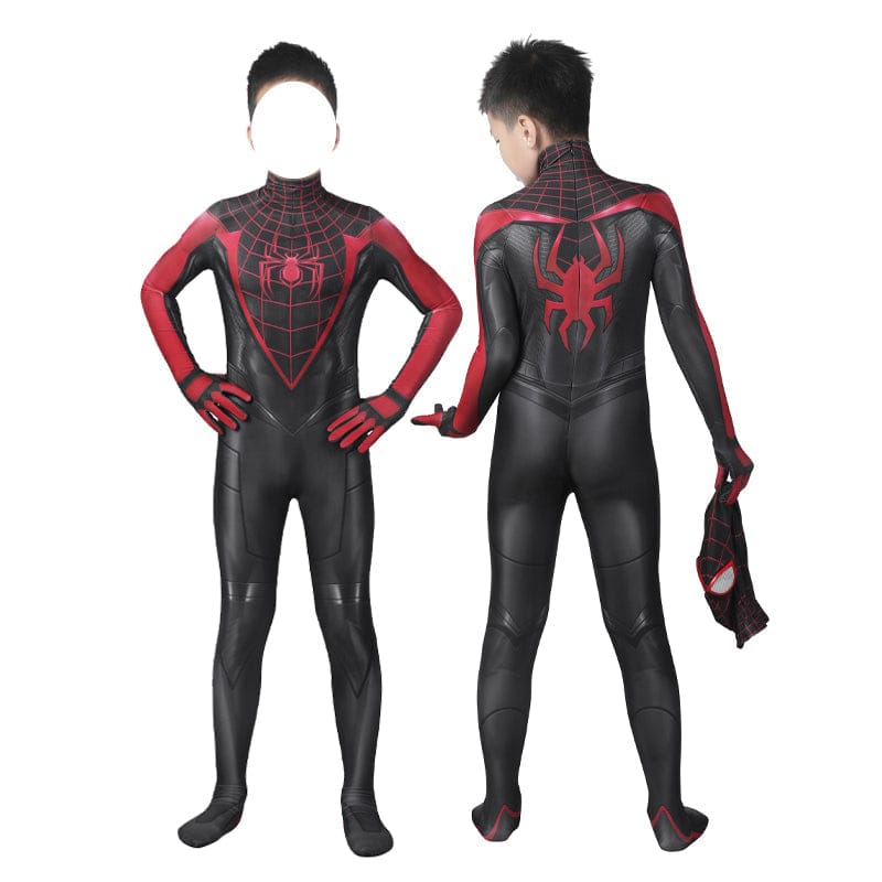 spiderman ps5 2 miles morales kids jumpsuit cosplay costumes