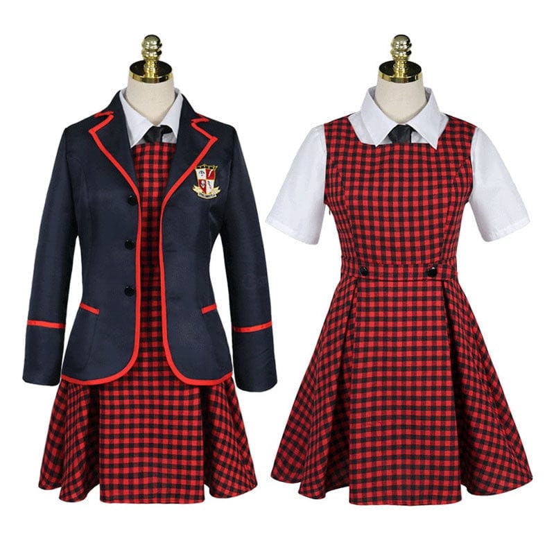 tv the umbrella academy female jk school uniform cosplay costumes