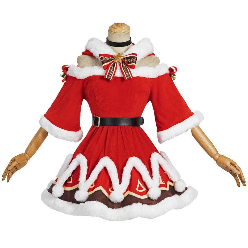 game genshin impact christmas barbara cosplay costume