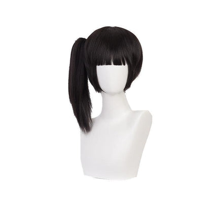 demon slayer kimetsu no yaiba kanao tsuyuri black brown ponytail cosplay wigs