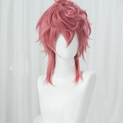 anime jojos bizarre adventure trish una pink medium cosplay wig mm48