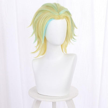 anime tokyo revengers rindo haitani yellow blue cosplay wigs