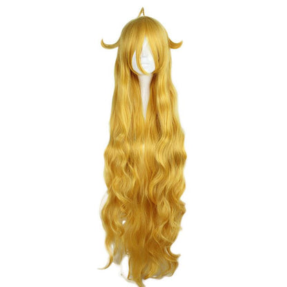 anime fairy tail mavis vermilion long golden cosplay wigs