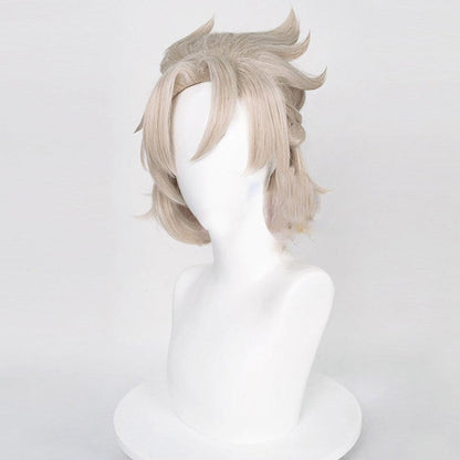 anime genshin impact albedo golden short cosplay wig mm29