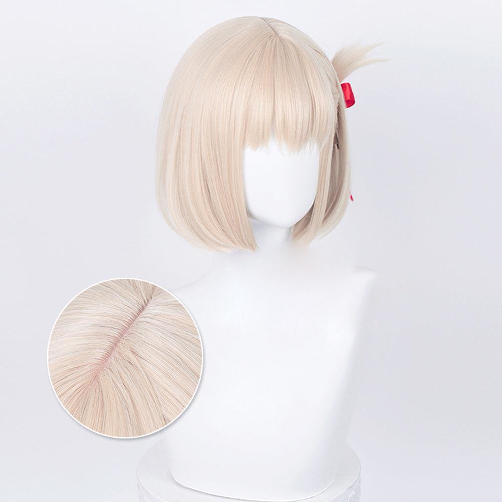 anime lycoris recoil nishikigi chisato golden short cosplay wig 542a