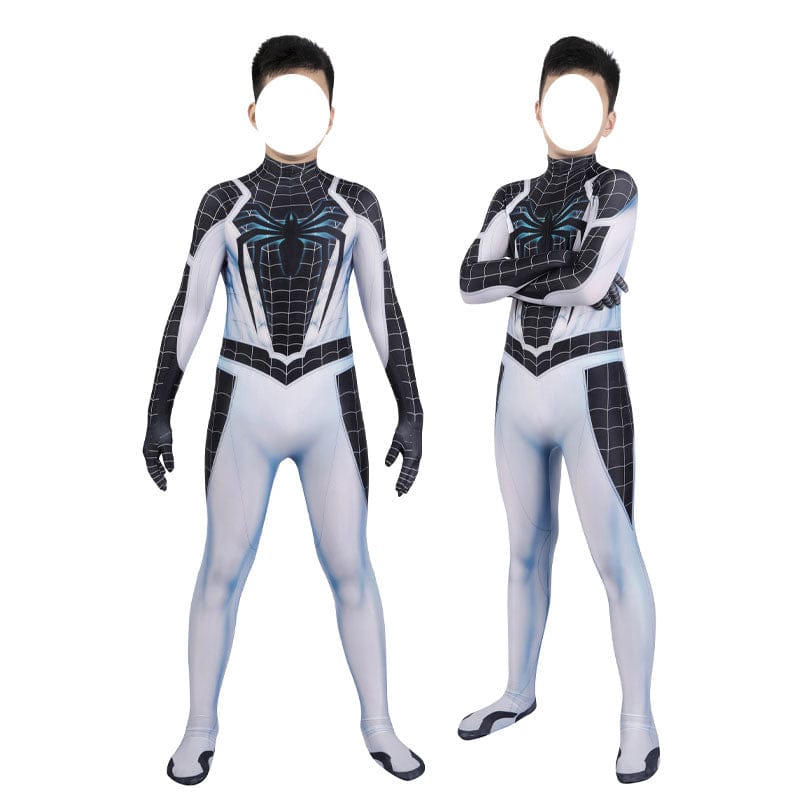 spider man negative suit jumpsuit child cosplay costumes