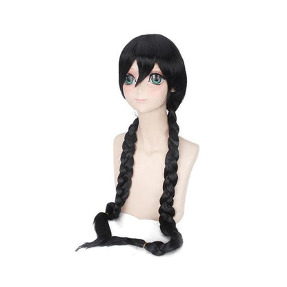 anime danganronpa trigger happy havoc toko fukawa black long cosplay wigs